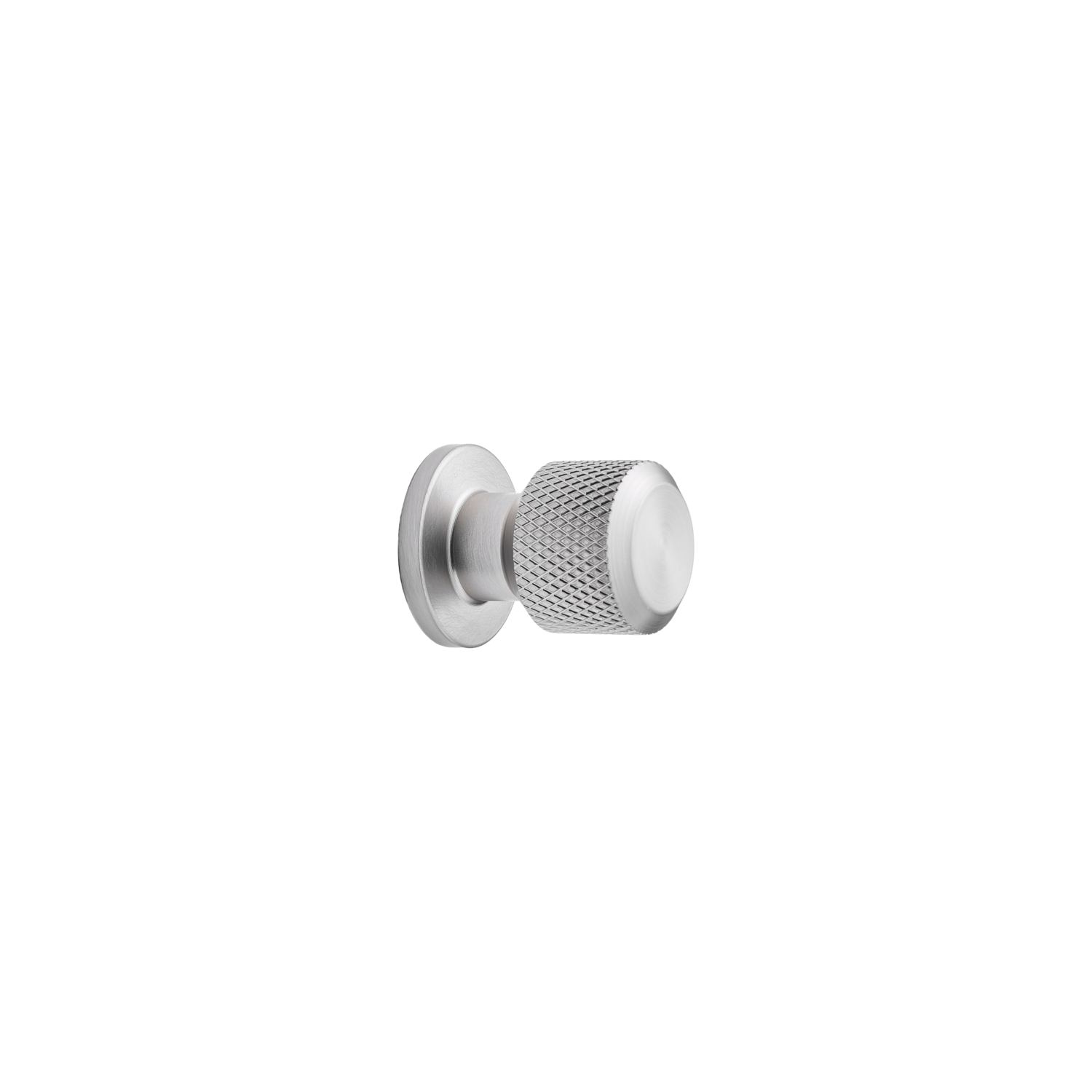 Bouton manor round ø30x35 zamac look inox 